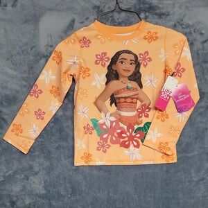 Girls Longsleeve Water Shirt 50+ UV Protection Quick Drying T-Shirt MOANA Size 5